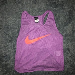 Nike purple mesh athletic tank